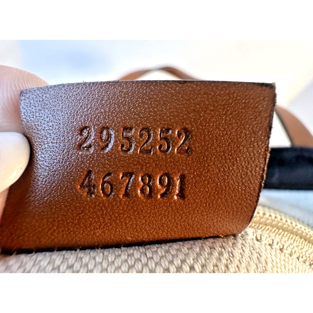 Gucci Black Nylon Tote Bag Large Shoulder Bag Leather Tan Trim - Picture 11 of 12